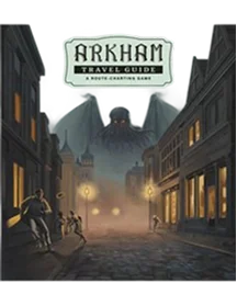 Arkham Travel Guide spel met stad in lovecraft stijl