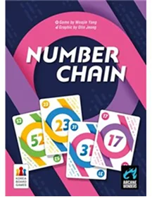 Number Chain spel met kleurrijke cijfers en ketting